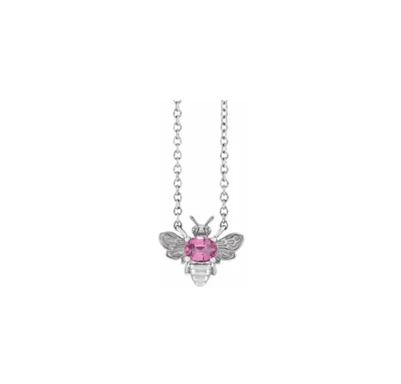 Gold and Sapphire Bee Necklace