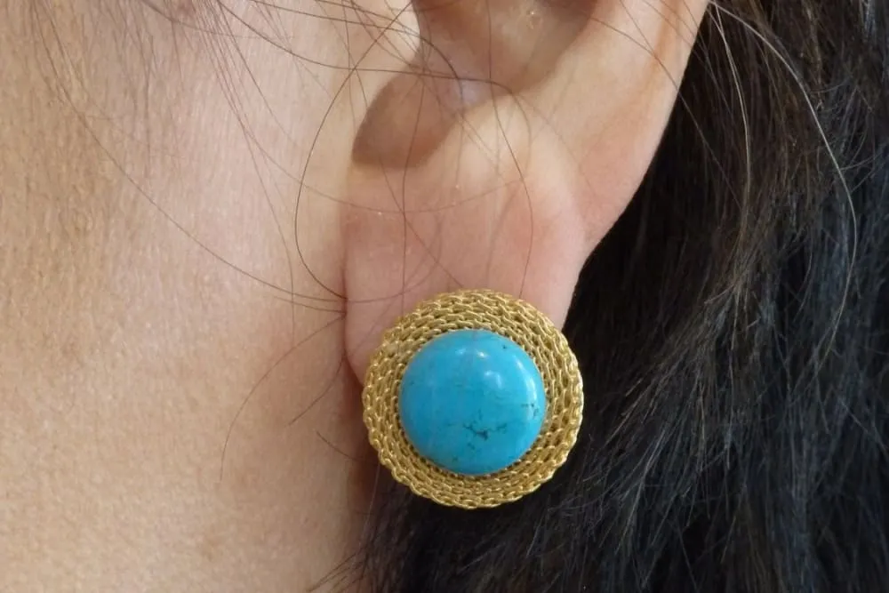 Gold and Turquoise earrings