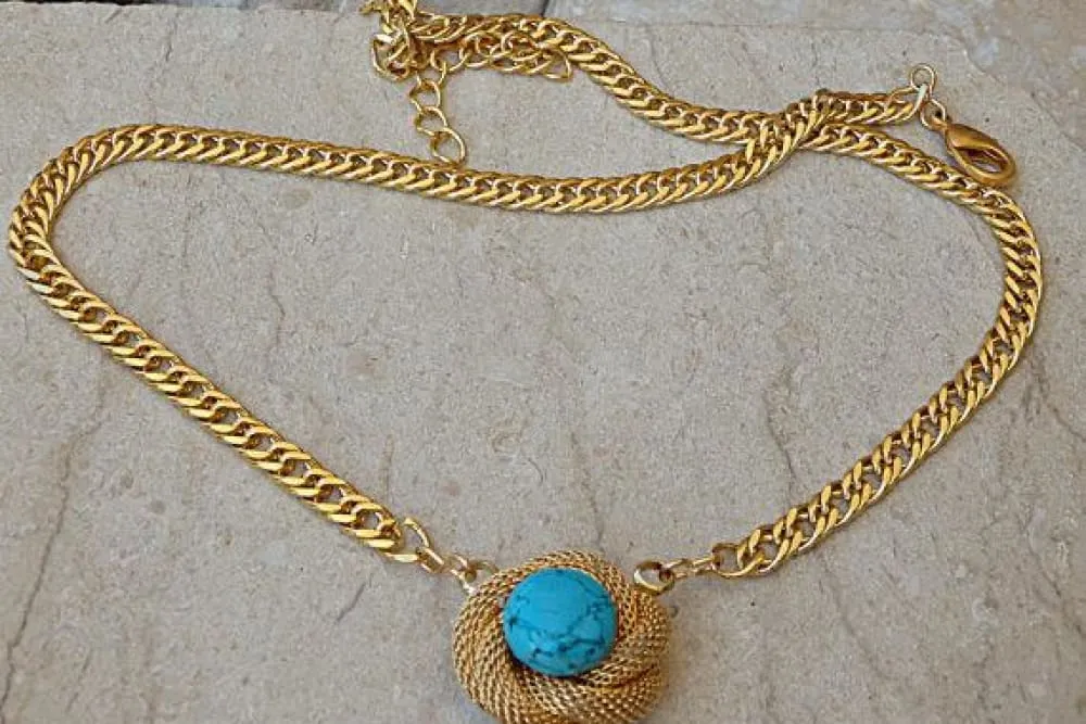Gold and Turquoise earrings