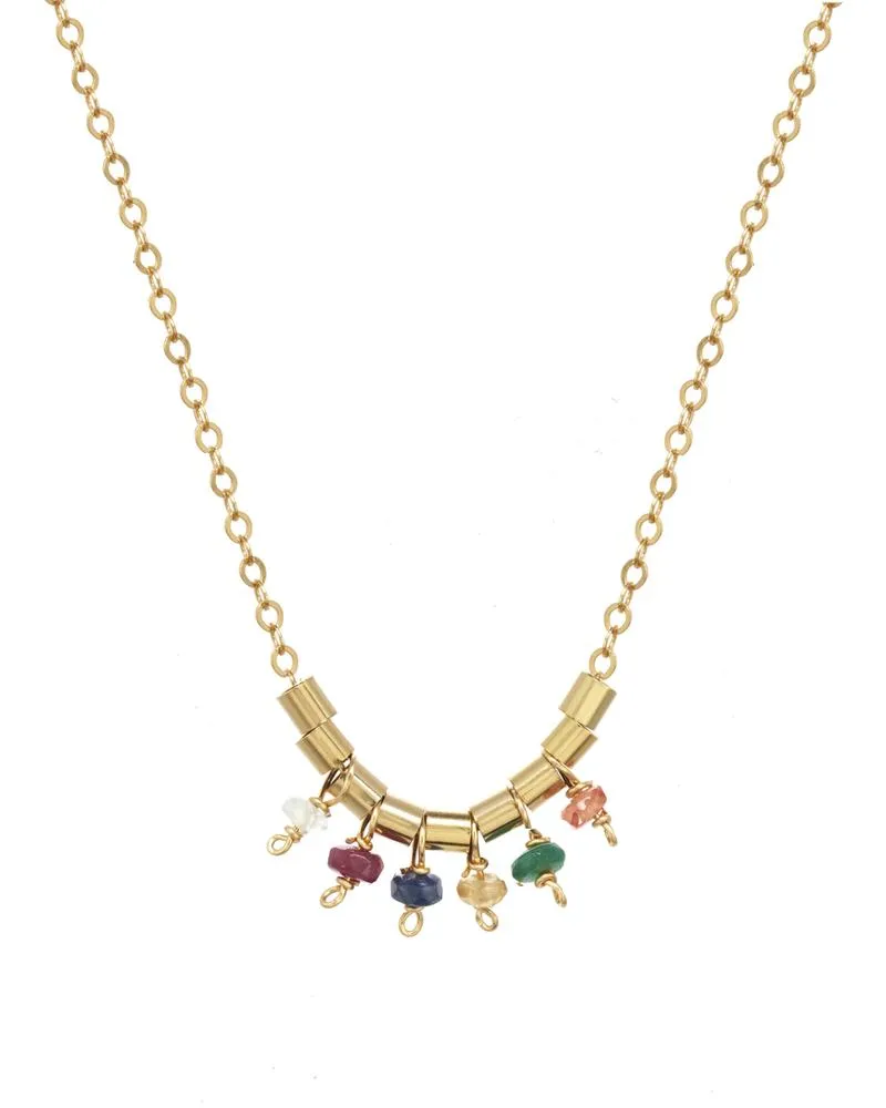Gold-filled Multi Gem Necklace