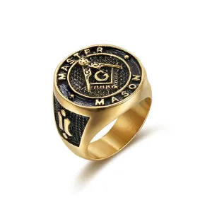 Gold Masonic Signet Ring