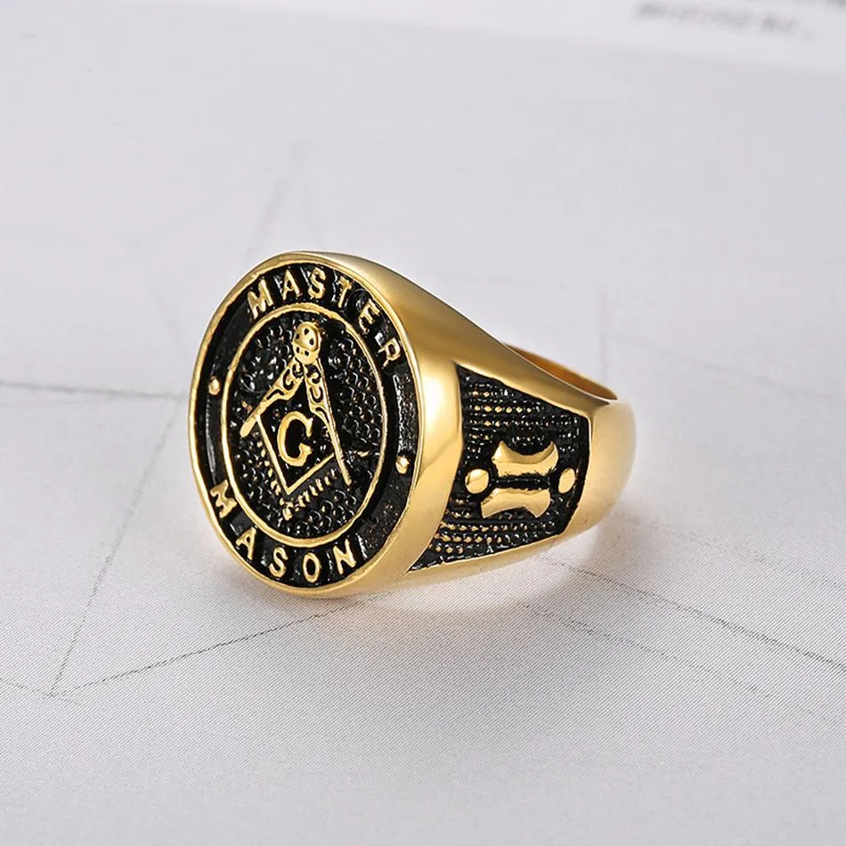 Gold Masonic Signet Ring