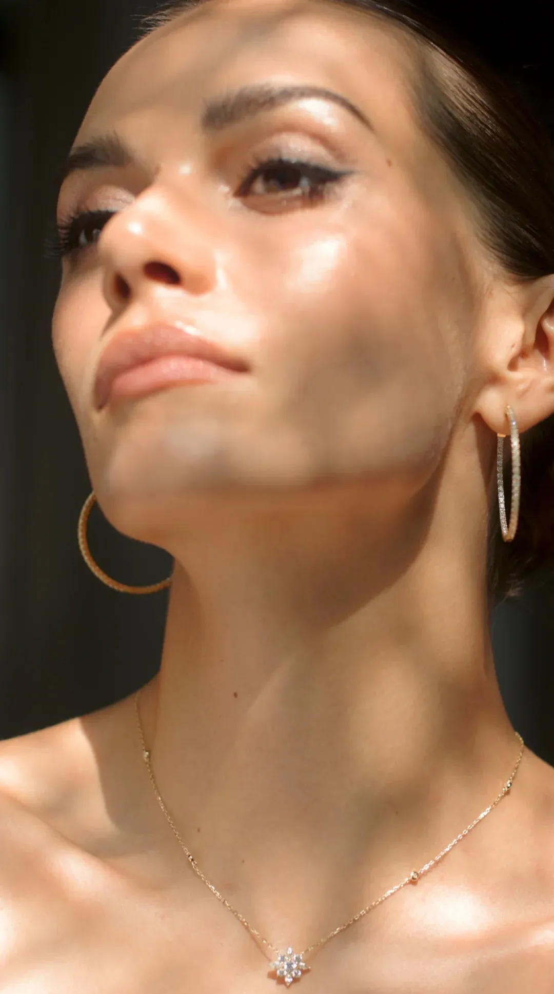 Gold Shine Necklace And Earrings Set