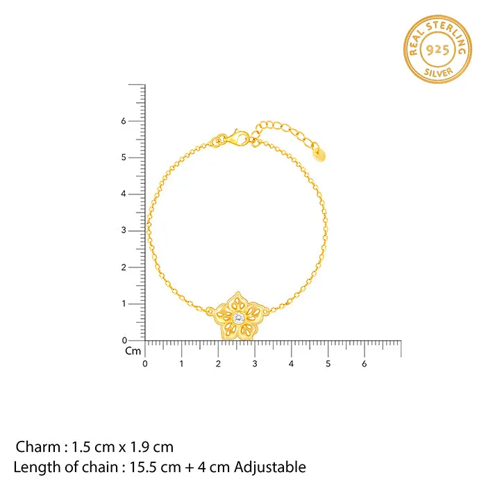 Golden Filigree Flora Bracelet