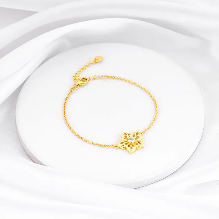 Golden Filigree Flora Bracelet