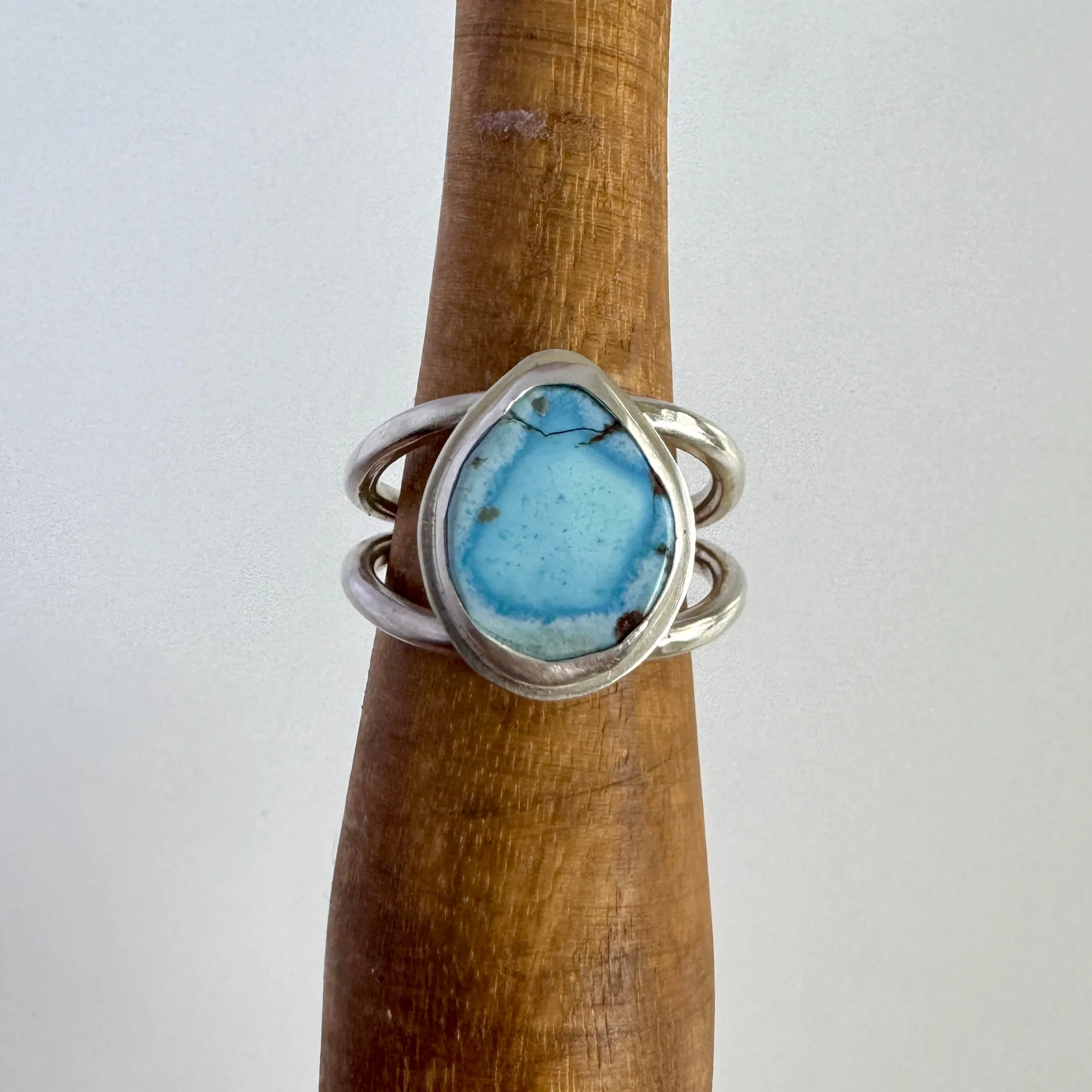 Golden Hills Turquoise Double Band Wide Ring