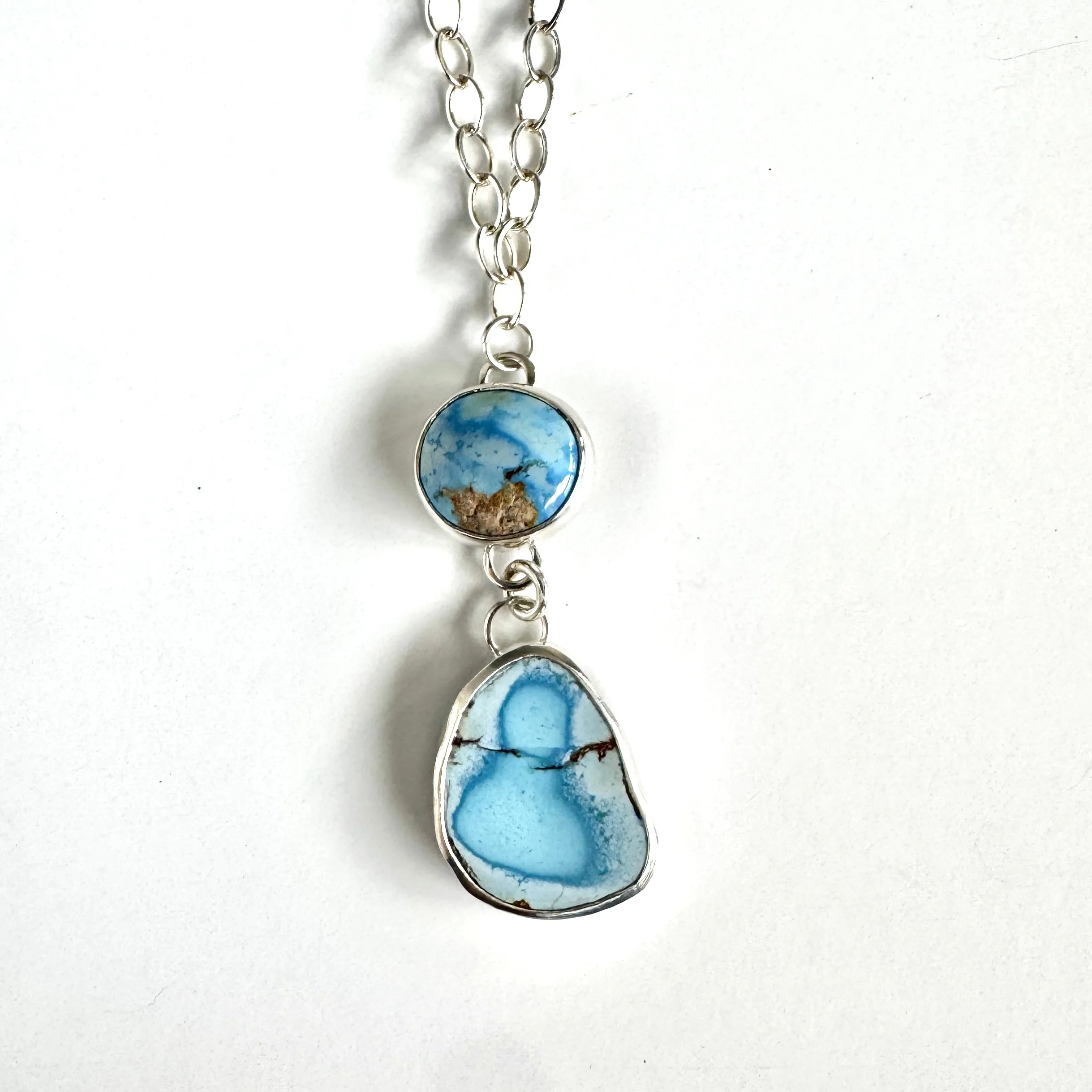 Golden Hills Turquoise Double Pendant