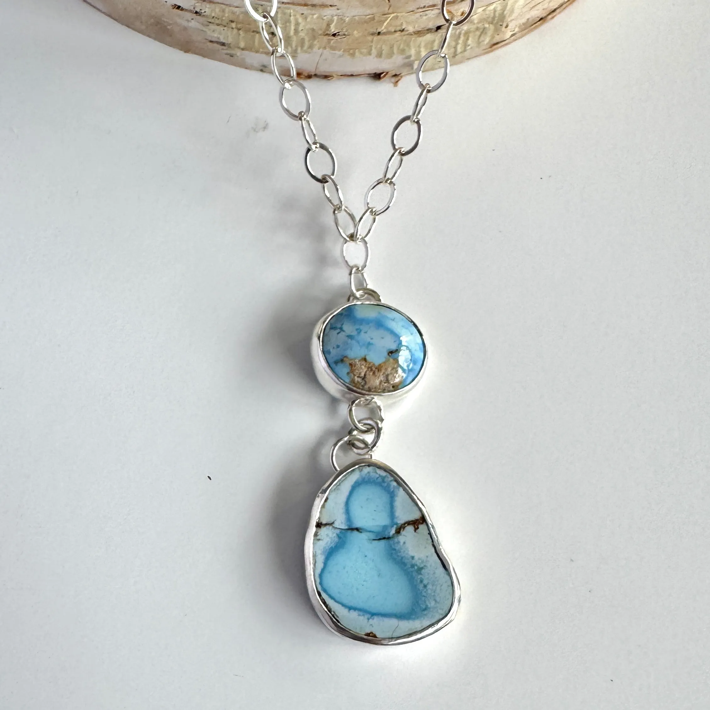 Golden Hills Turquoise Double Pendant