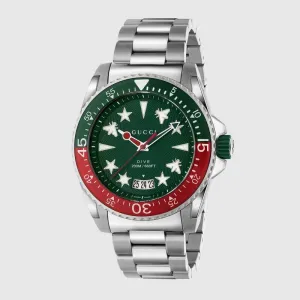 Gucci Dive XL Stainless Steel Green Dial 45mm Quartz