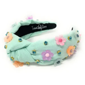 Hand Sewn Kaia Jeweled Knot Headband