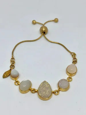 Heather Benjamin Moonstone and Drusy Bracelet