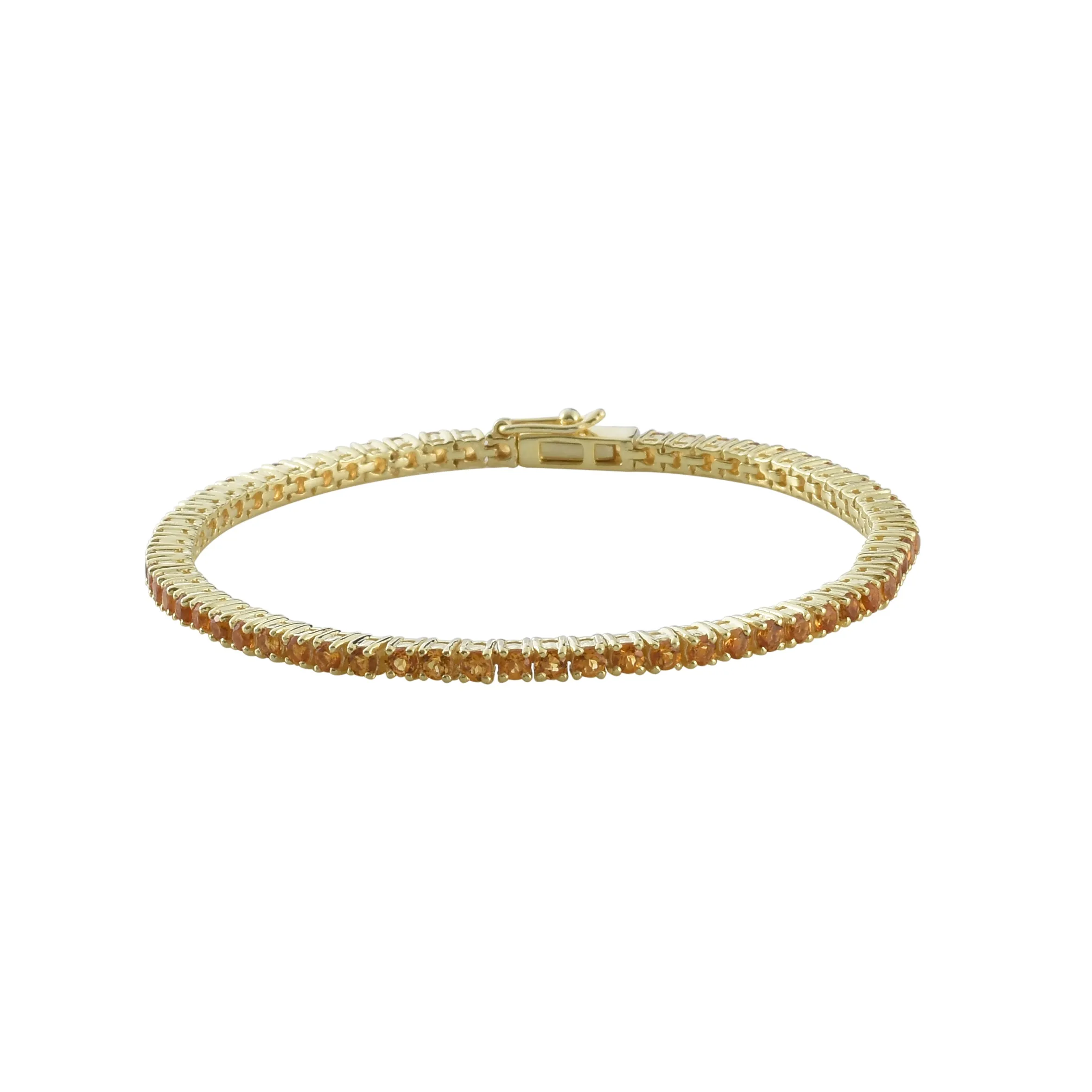 Heavenly Solitaire Citrine Tennis Bracelet