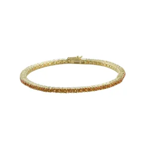Heavenly Solitaire Citrine Tennis Bracelet
