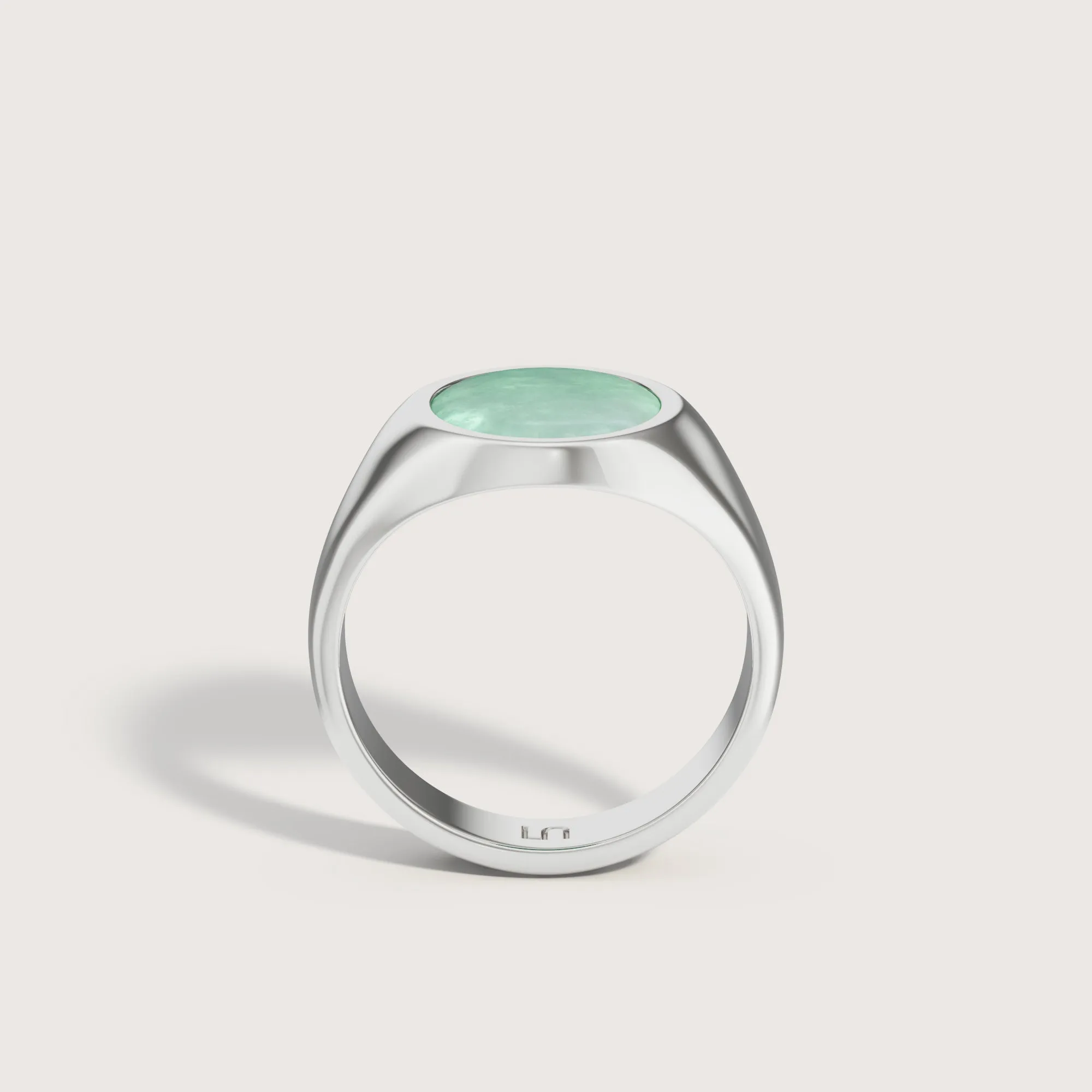 Heritage Amazonite Oval Signet Ring