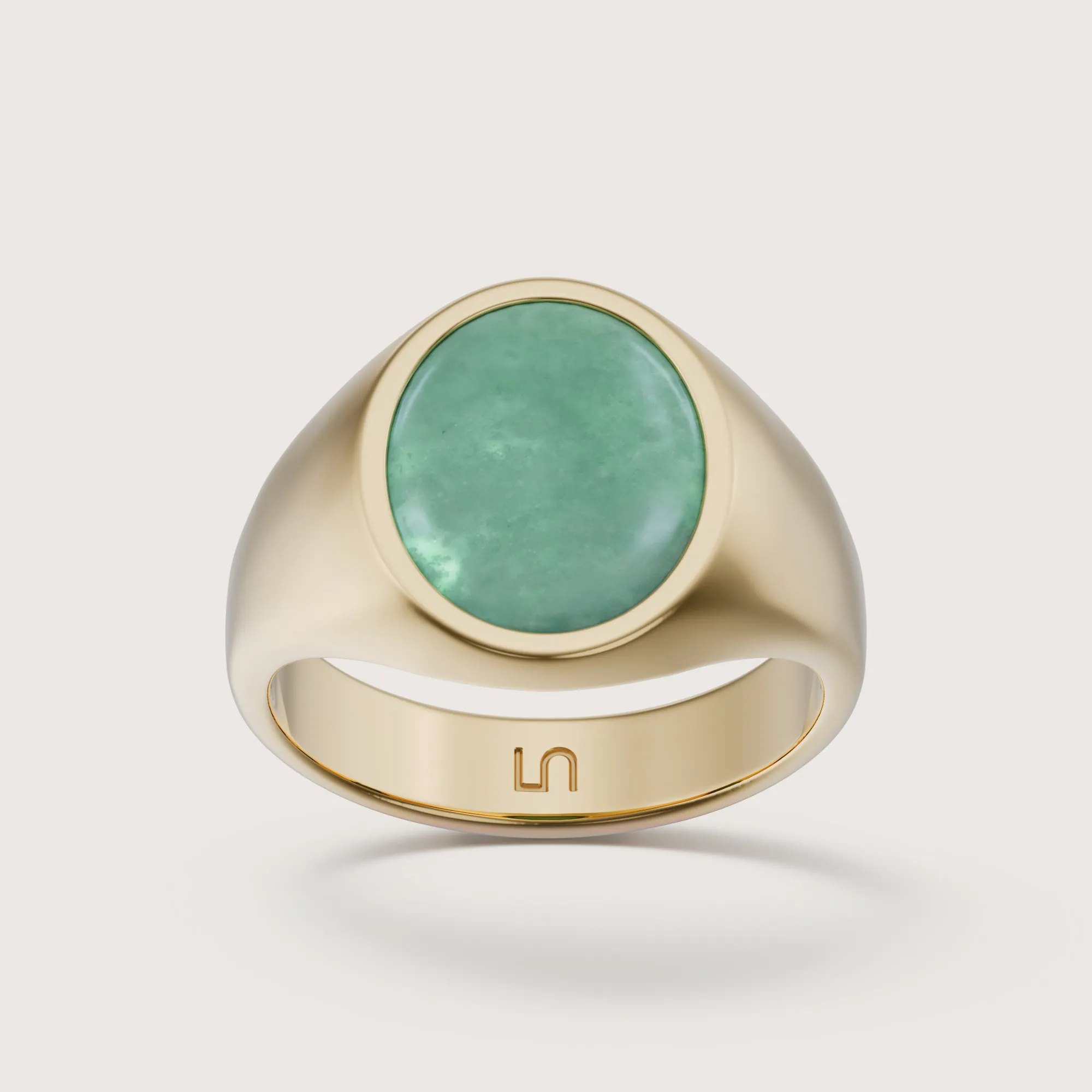 Heritage Amazonite Oval Signet Ring