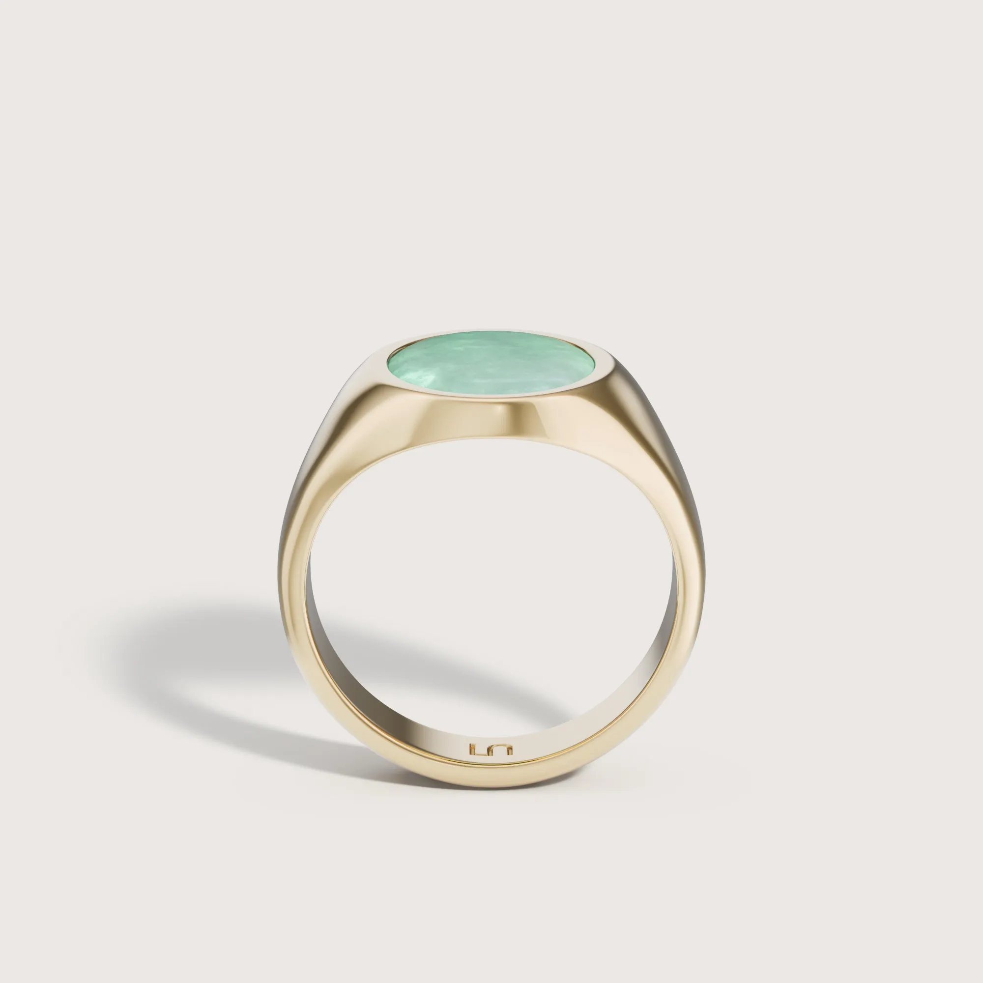 Heritage Amazonite Oval Signet Ring