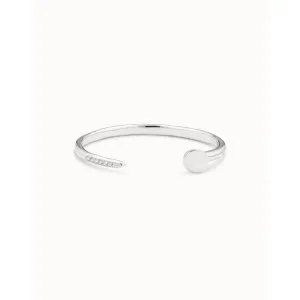 Heritage Topaz White Brass Faceted Crystal Bracelet