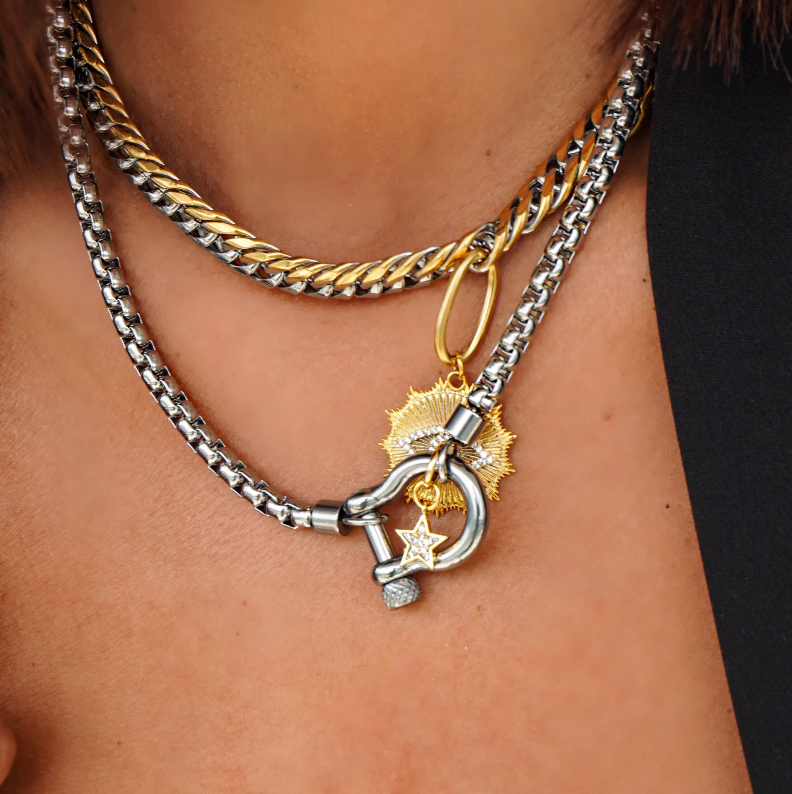 HERRADURA EYE LAYERED NECKLACE