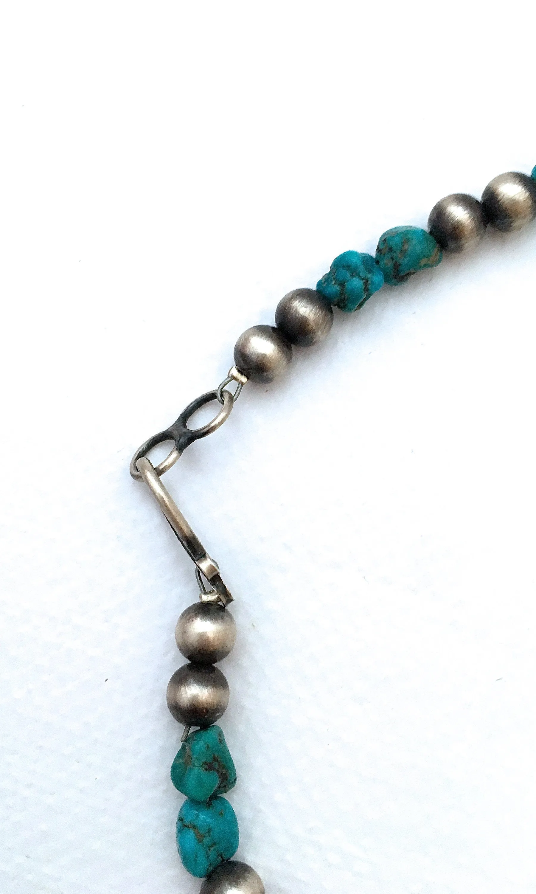 HI HO SILVER Navajo Naja Silver & Turquoise Necklace by Chimney Butte