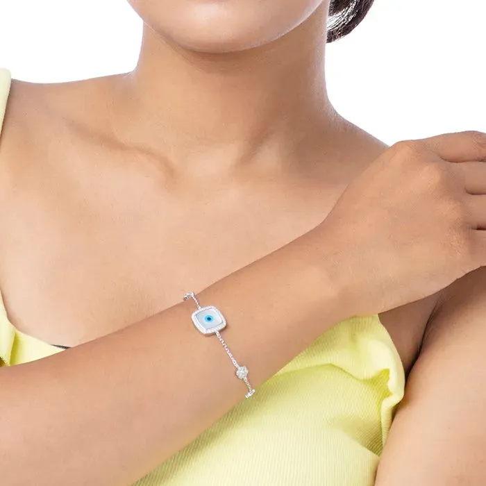 Huron Evil Eye Silver Bracelet