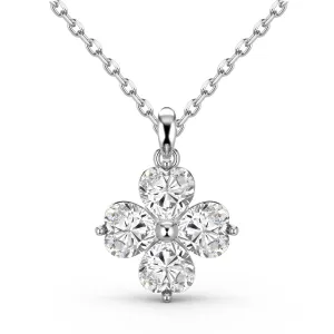 Iced Flora 3 Carat Heart Clover Necklace