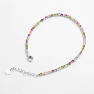 Inlaid Zircon 925 Sterling Silver Bracelet