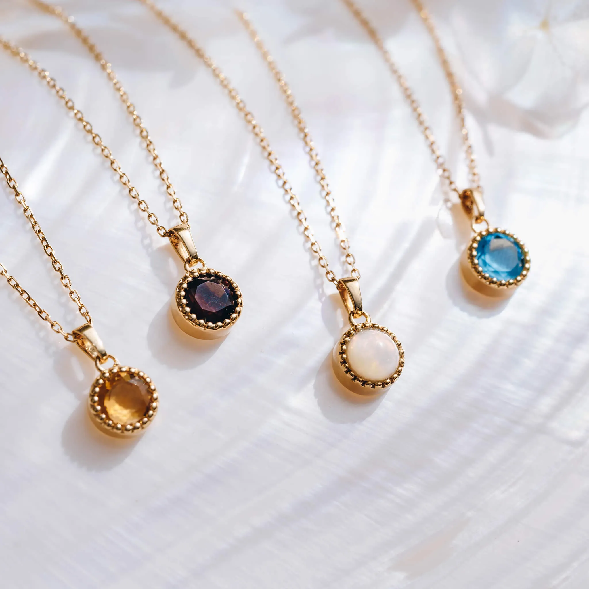 January Birthstone Necklace - Garnet