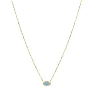 KALANI TURQUOISE EVIL EYE GOLD NECKLACE