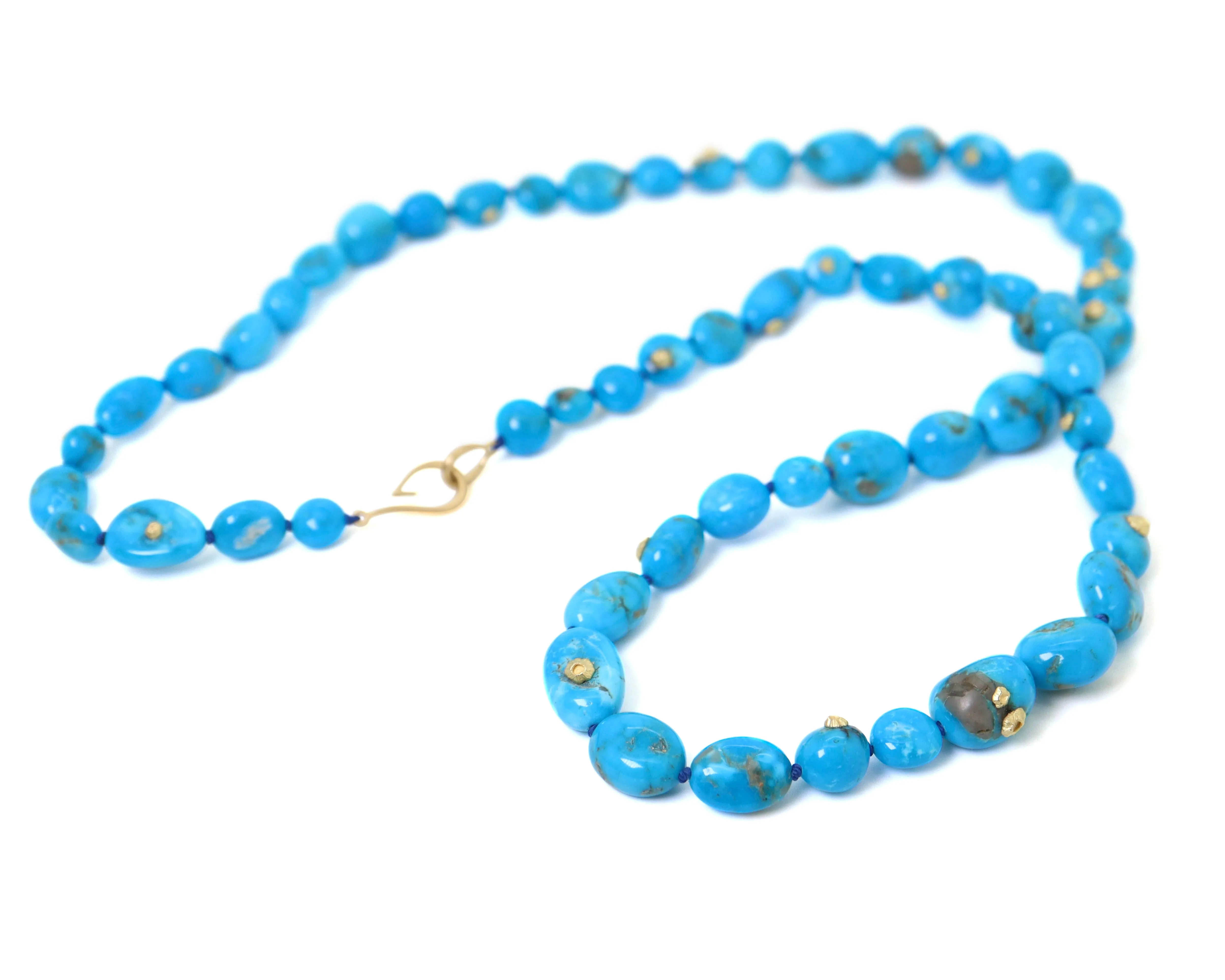 Kelpie's Treasure Kingman Turquoise Ruthie B. Necklace with Barnacles