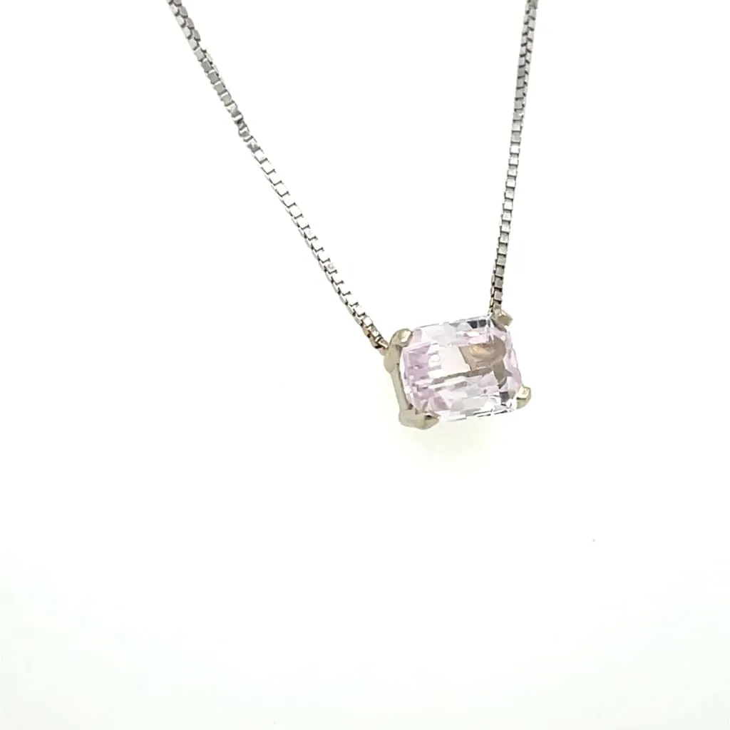 Kunzite Necklace 14k White Gold at Regard Jewelry in Austin, Texas