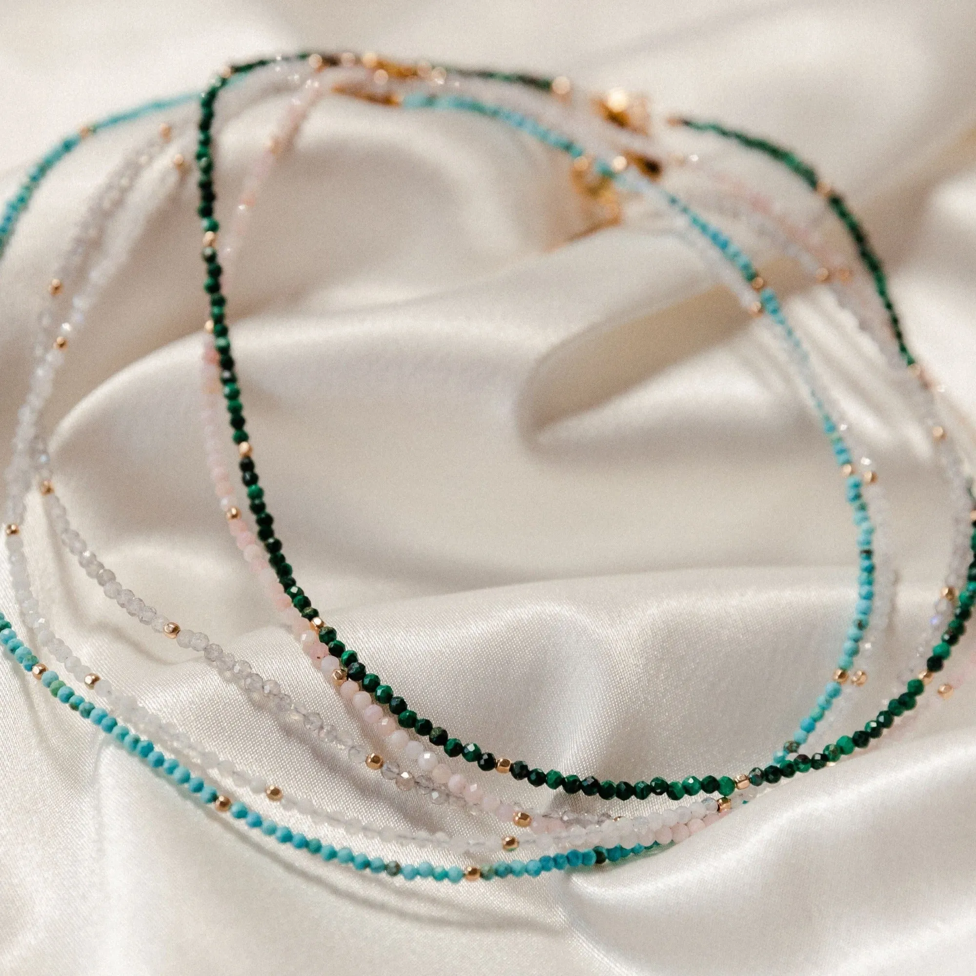 Labradorite Gemstone Beaded Choker