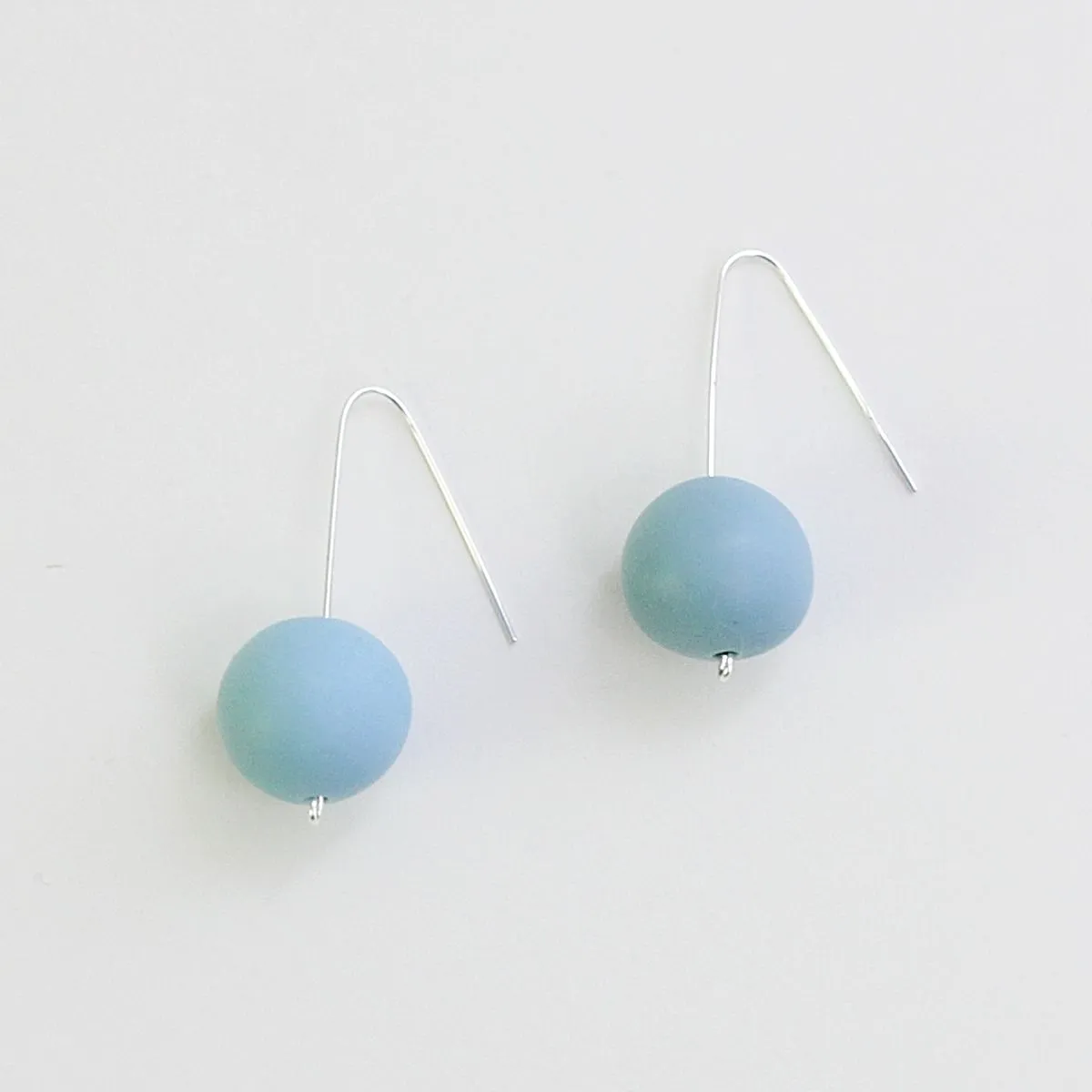 Light Blue Cannonball Earrings