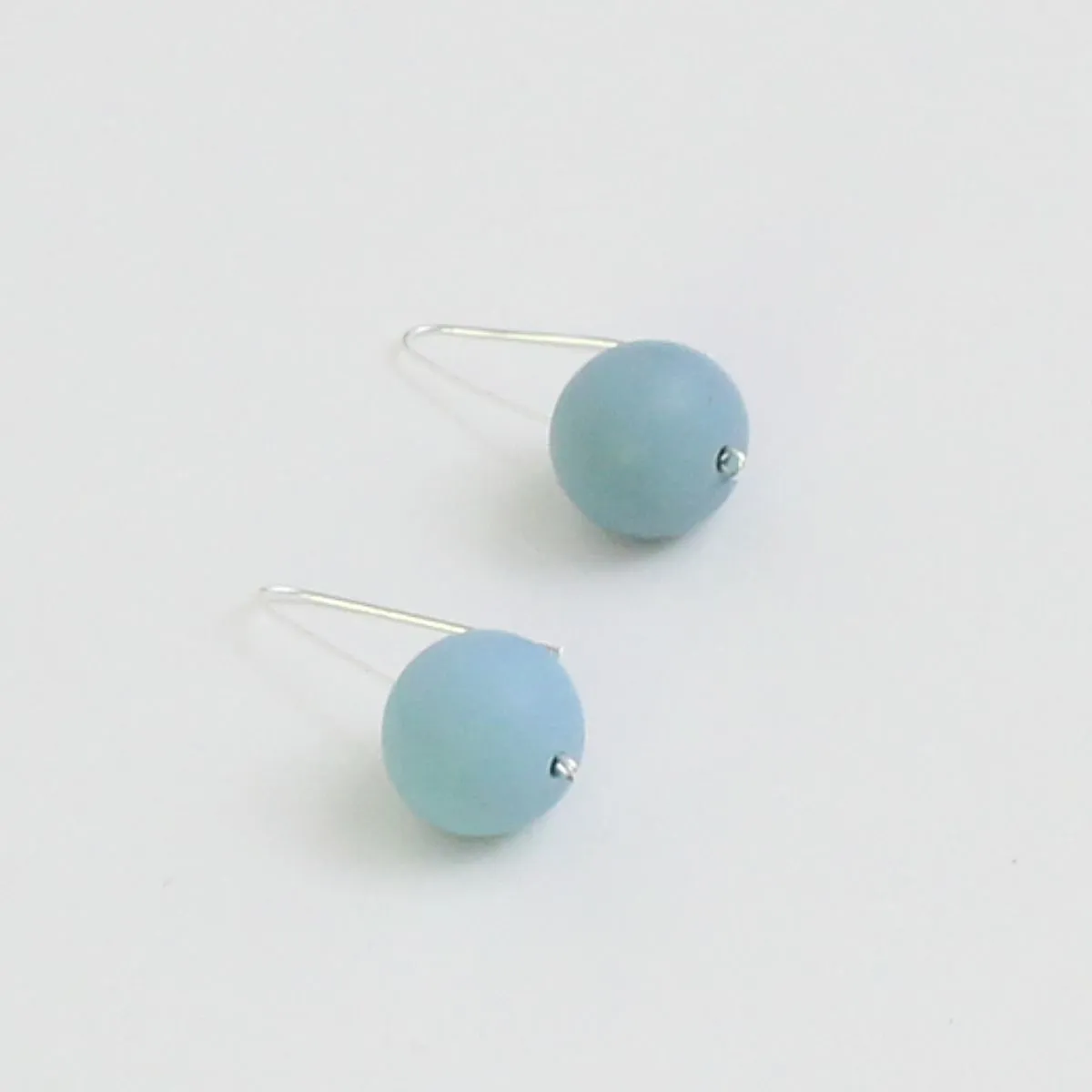 Light Blue Cannonball Earrings