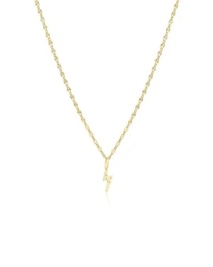 Lightnight Bolt Stamp Chain Necklace