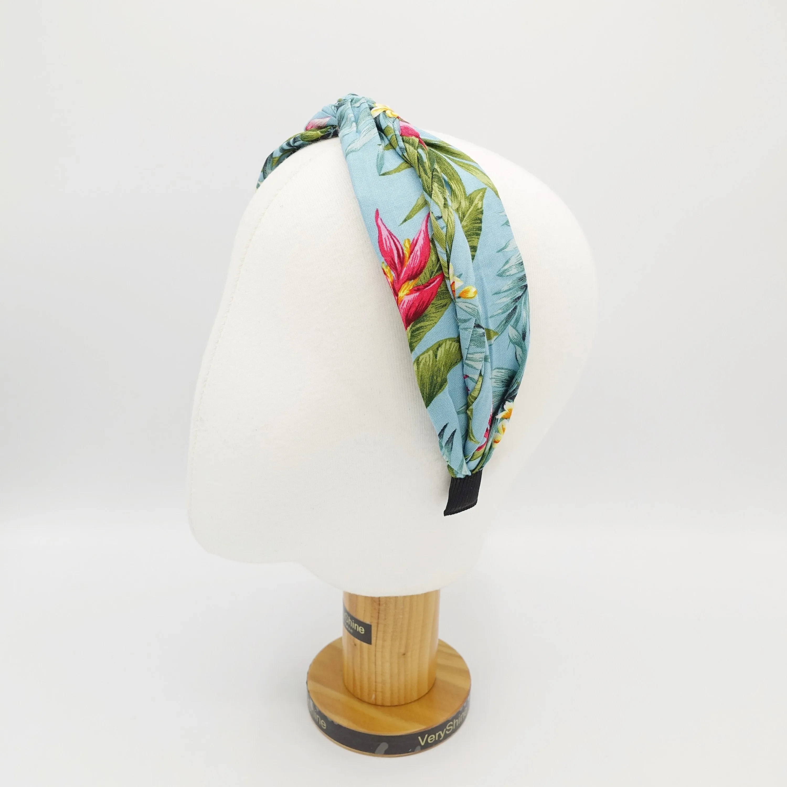 linen leaf print headband vacation hairband for women