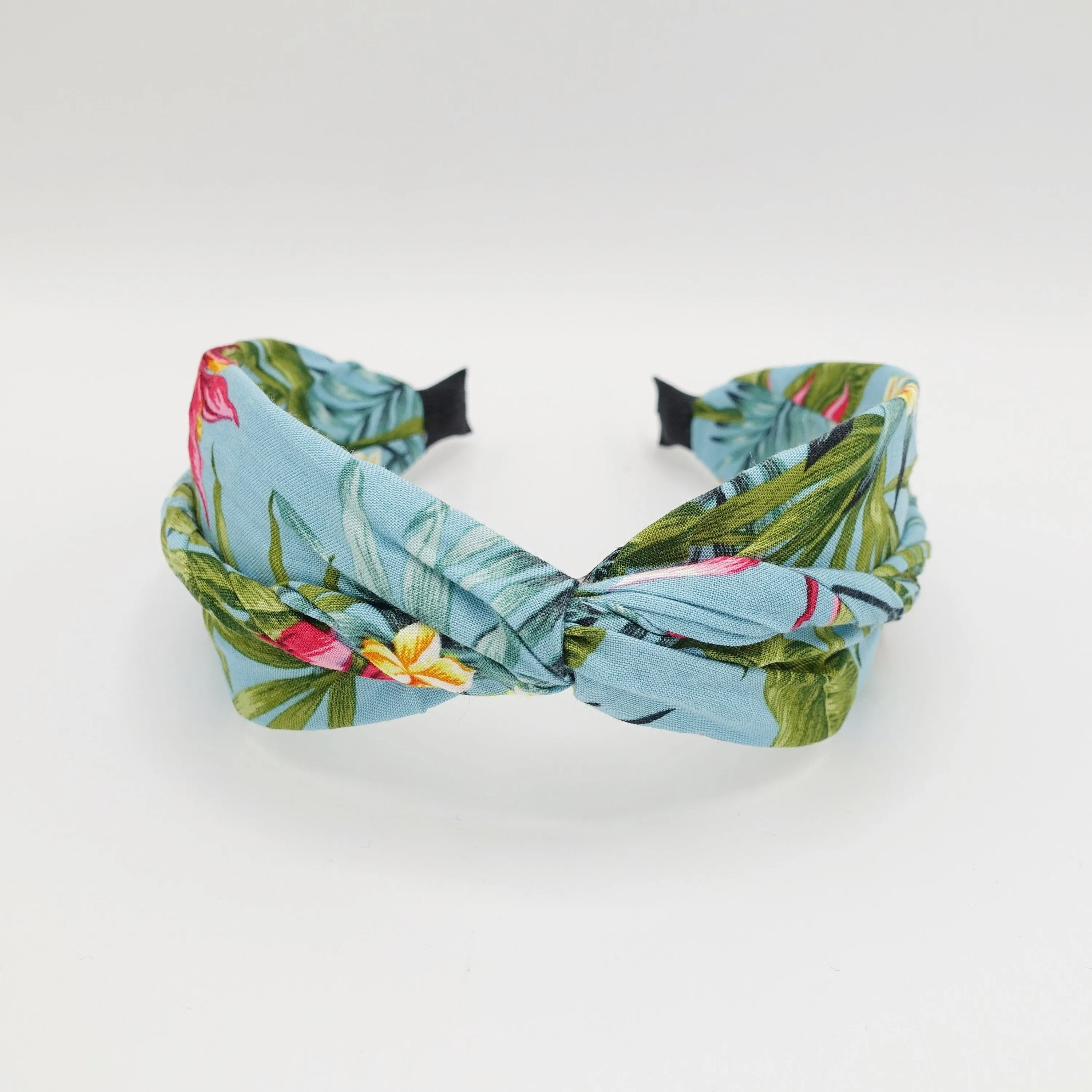 linen leaf print headband vacation hairband for women