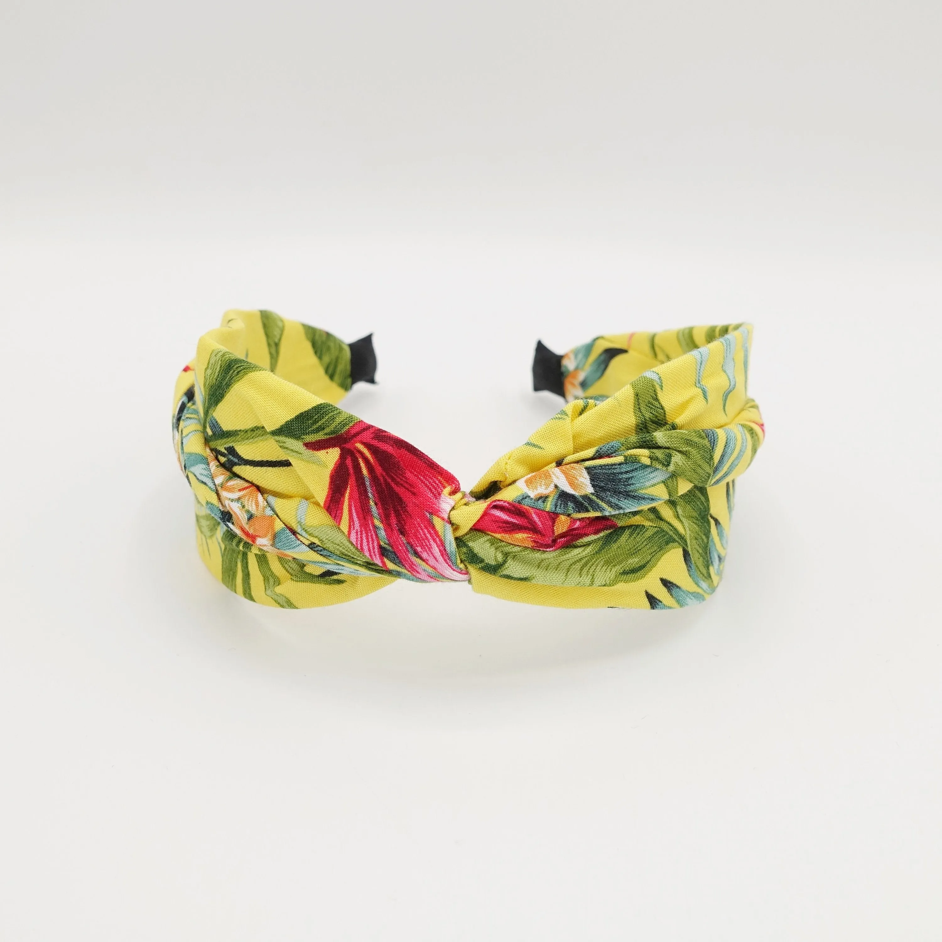 linen leaf print headband vacation hairband for women