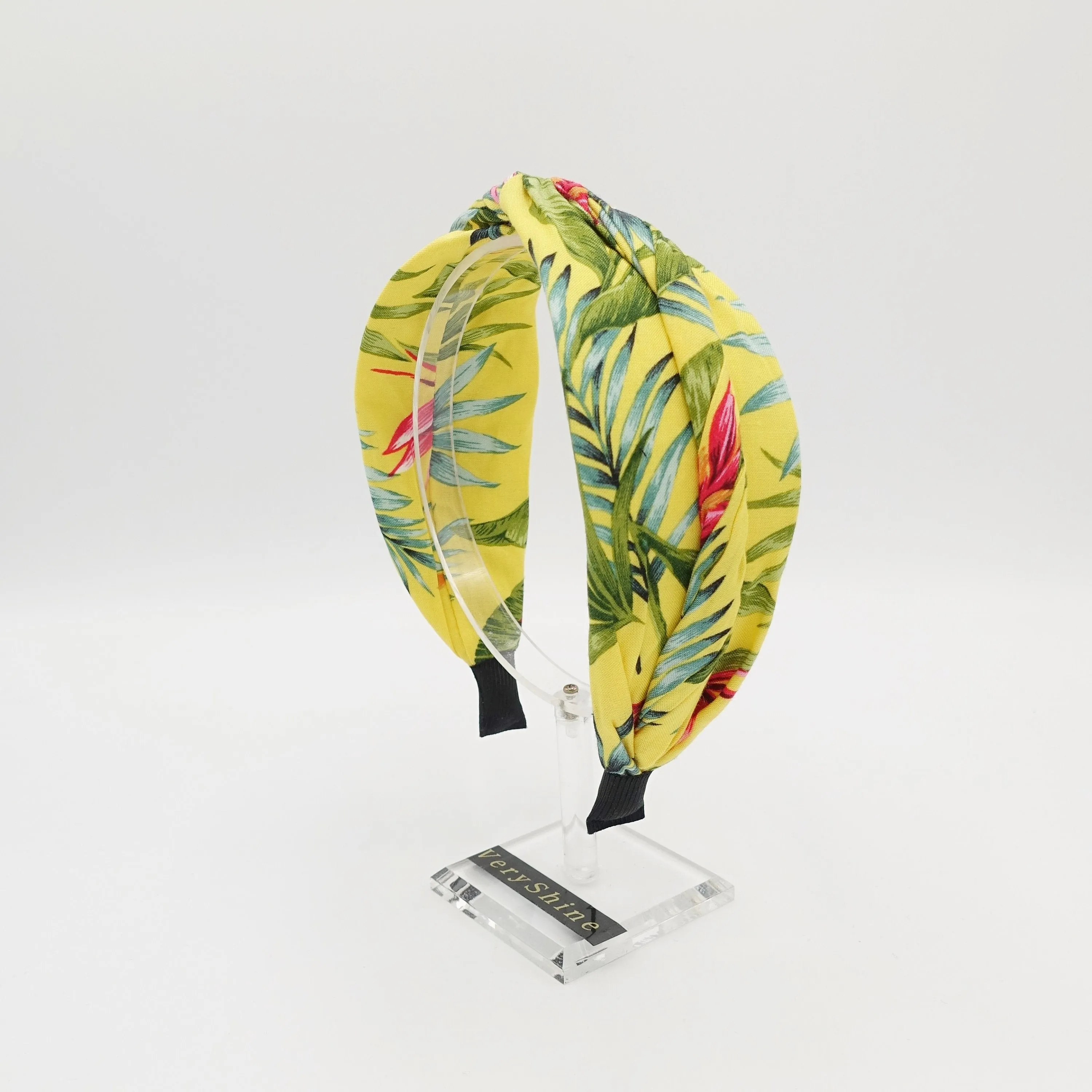 linen leaf print headband vacation hairband for women
