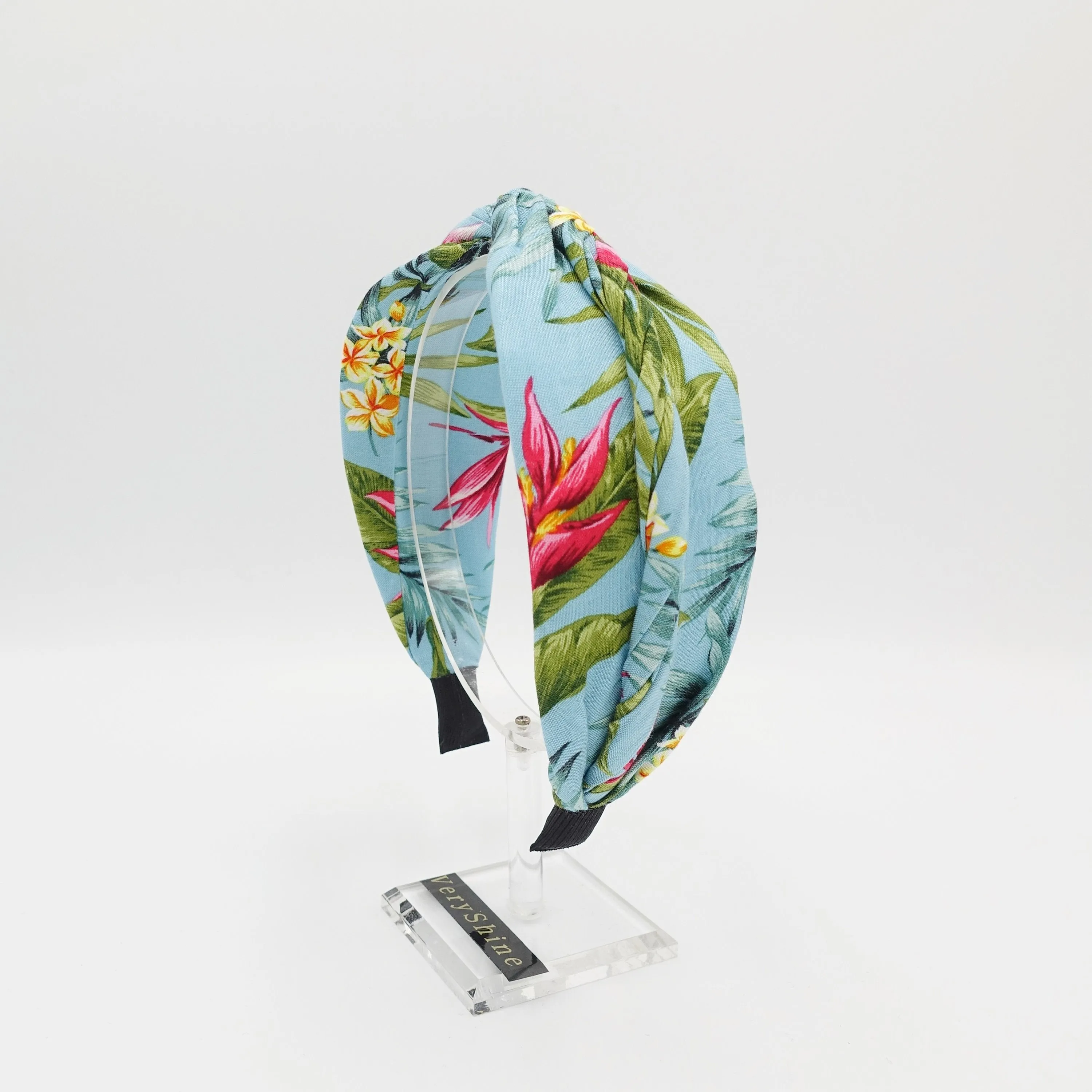 linen leaf print headband vacation hairband for women