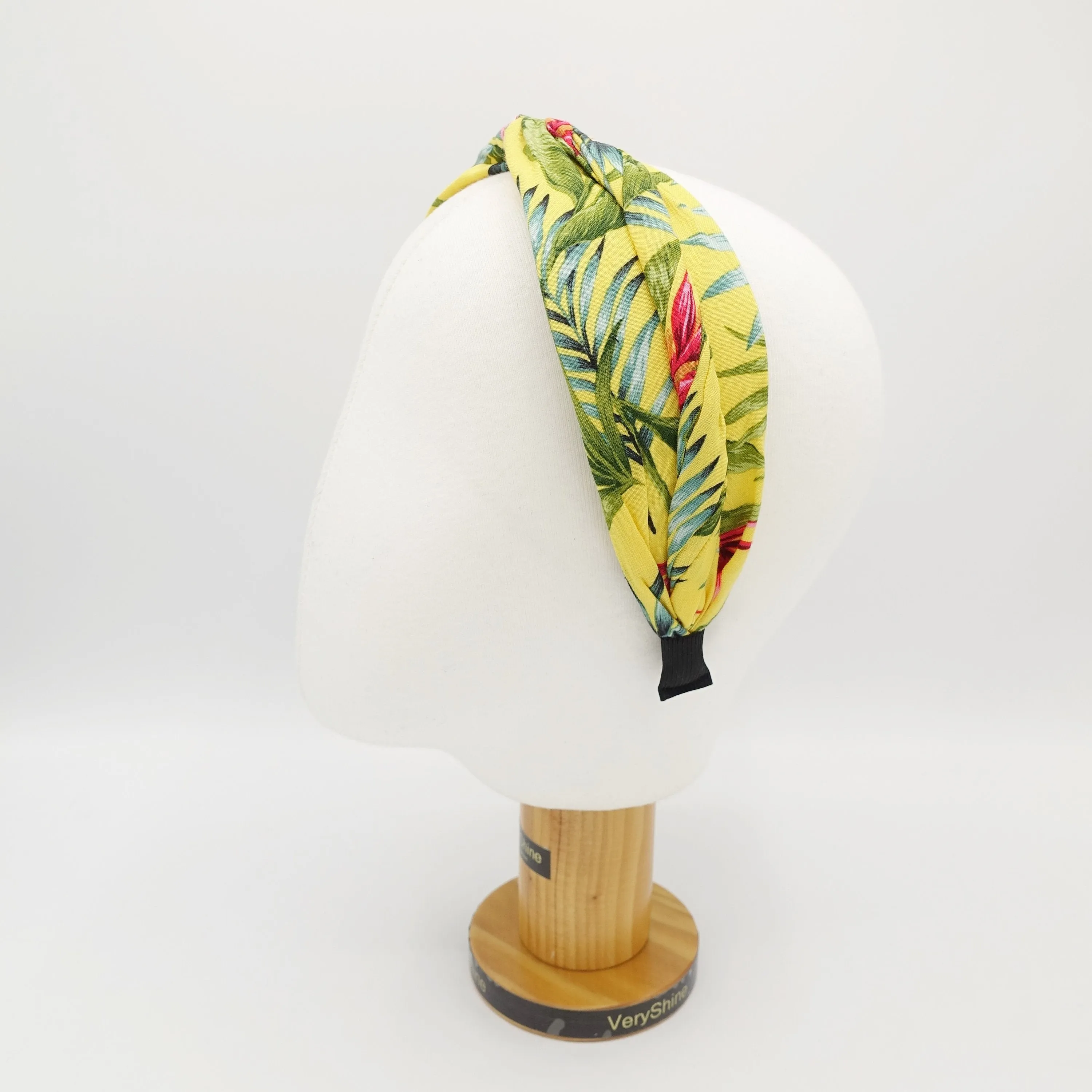 linen leaf print headband vacation hairband for women