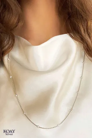 Long Zircons (02) Necklace