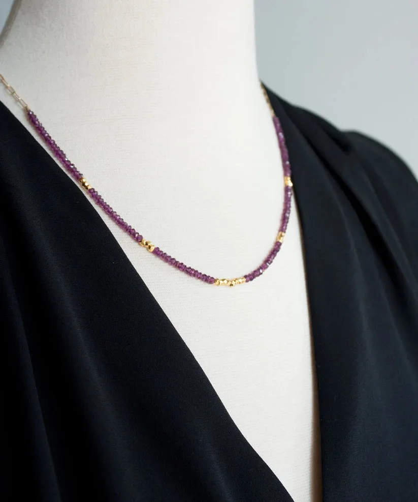 Lyra Banded Gemstone Necklace