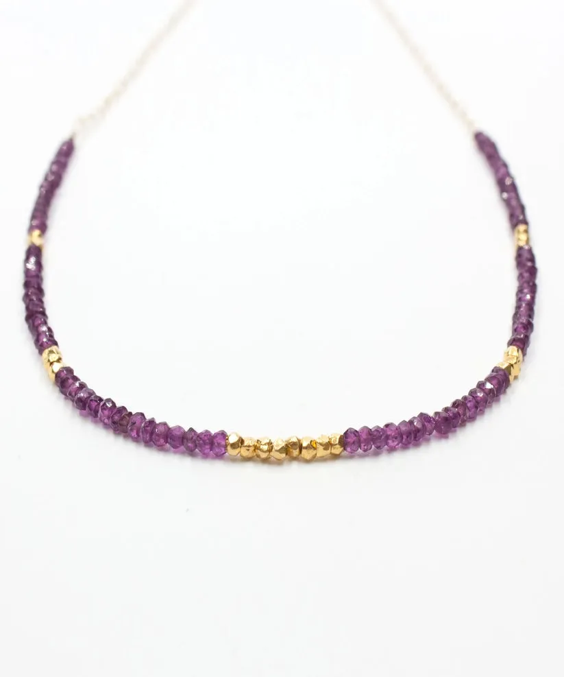 Lyra Banded Gemstone Necklace