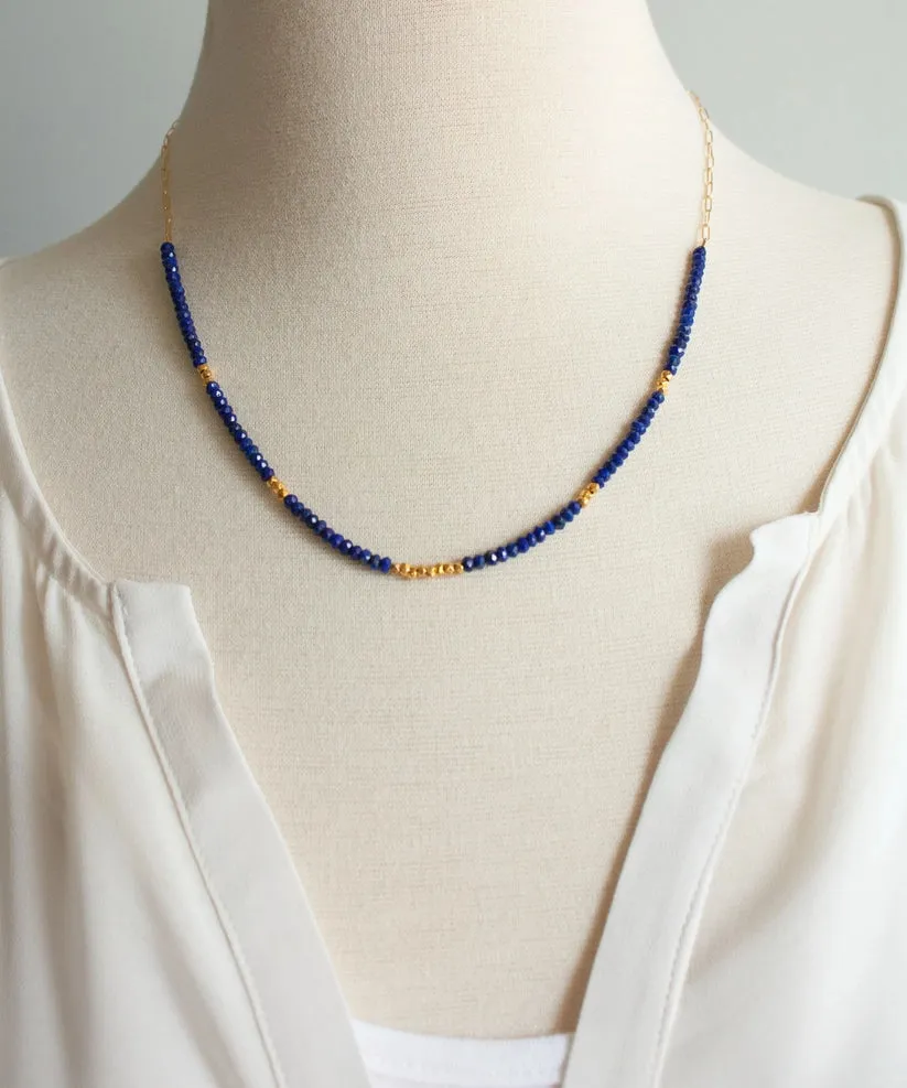 Lyra Banded Gemstone Necklace