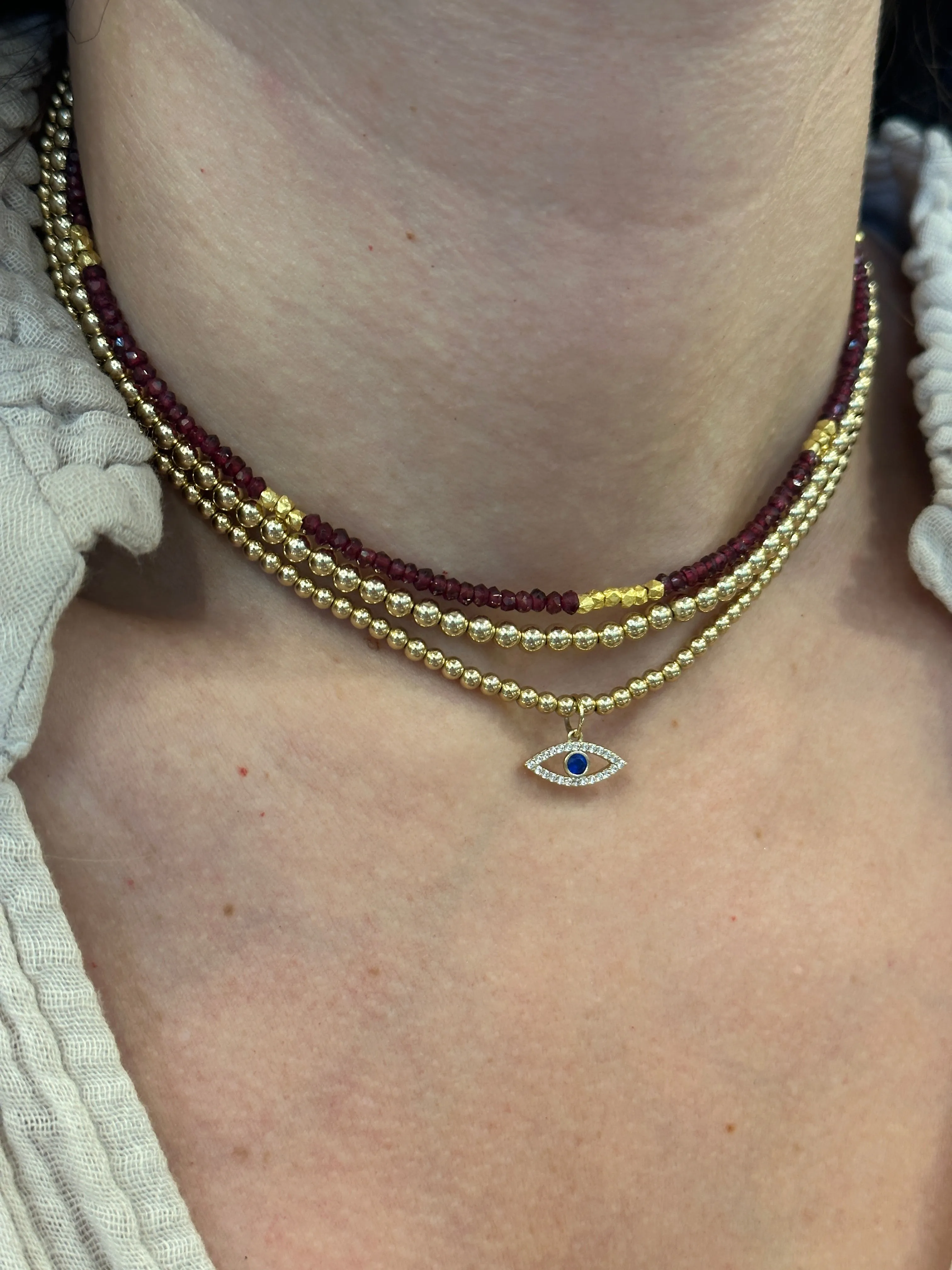 Lyra Banded Gemstone Necklace