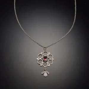 Mandala Necklace with Garnet