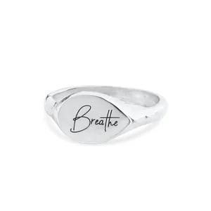 Mantra Signet Ring | Personalized Engraving | Sterling