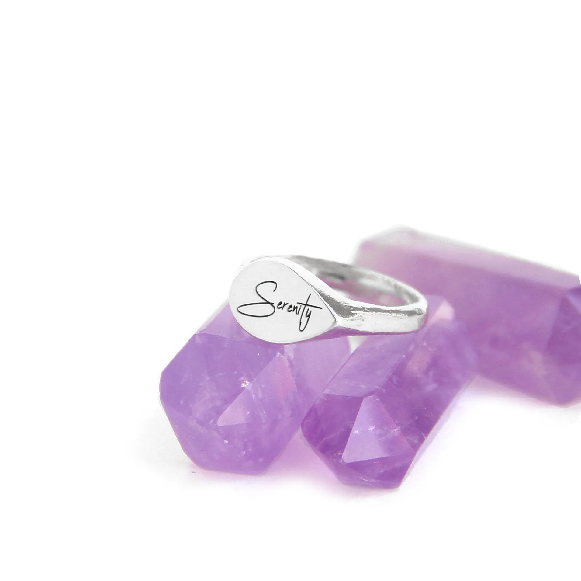 Mantra Signet Ring | Personalized Engraving | Sterling