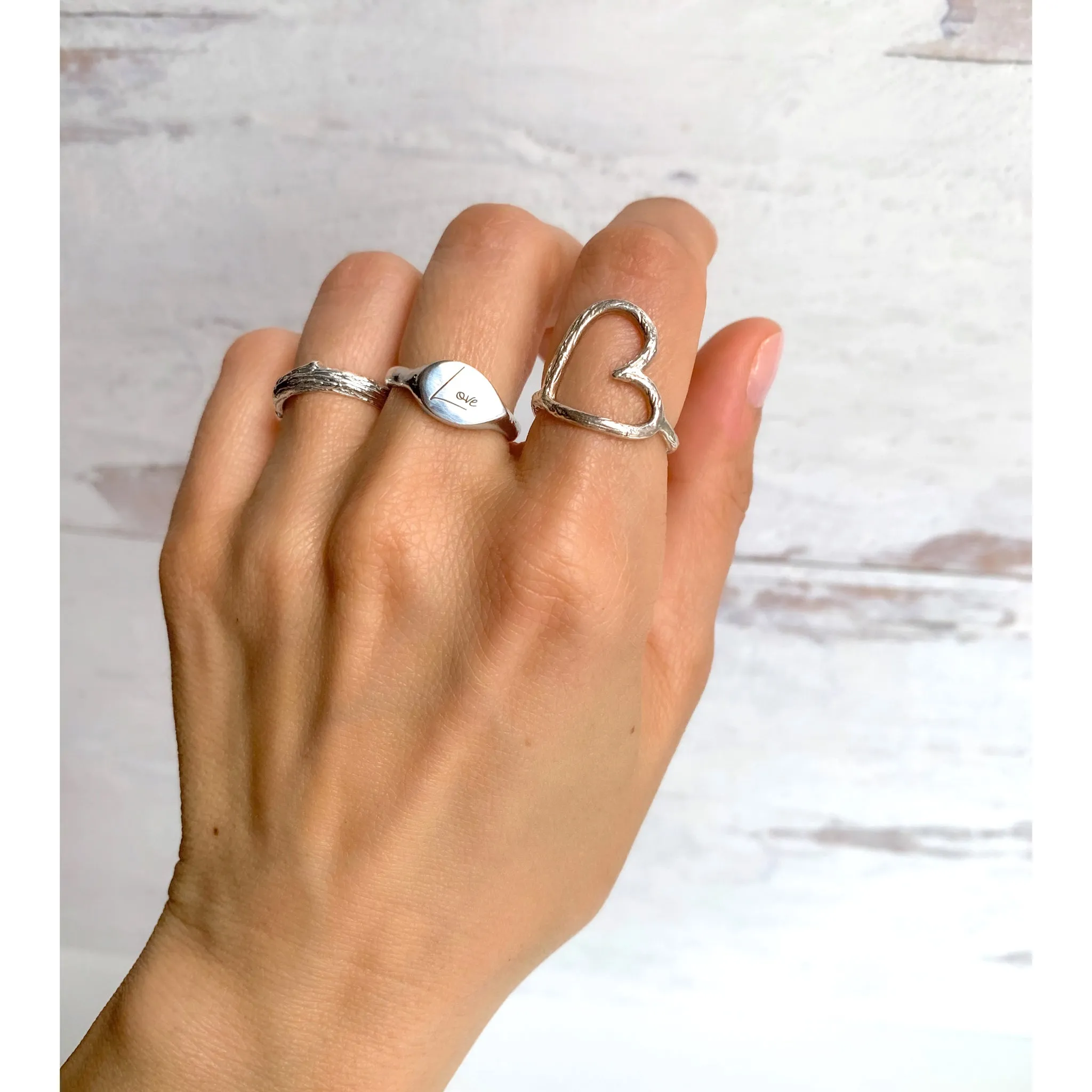 Mantra Signet Ring | Personalized Engraving | Sterling