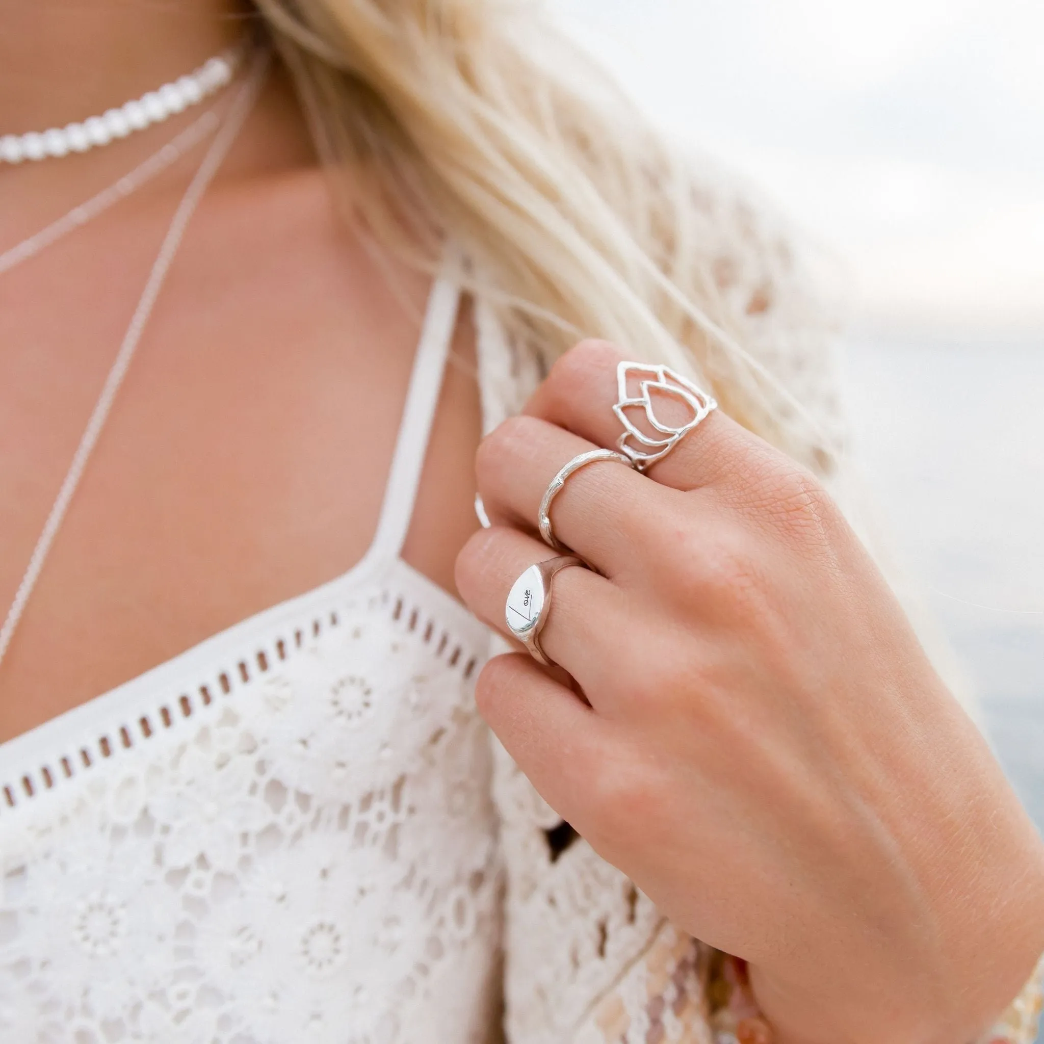 Mantra Signet Ring | Personalized Engraving | Sterling